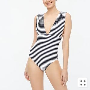 NWT J. Crew V Neck One Piece Swimsuit